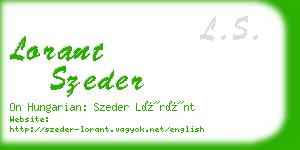 lorant szeder business card